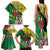 Personalised Dominica Independence Day Family Matching Tank Maxi Dress and Hawaiian Shirt Sisserou Parrot With Tropical Flowers - Wonder Print Shop