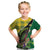 Personalised Dominica Independence Day Kid T Shirt Sisserou Parrot With Tropical Flowers - Wonder Print Shop