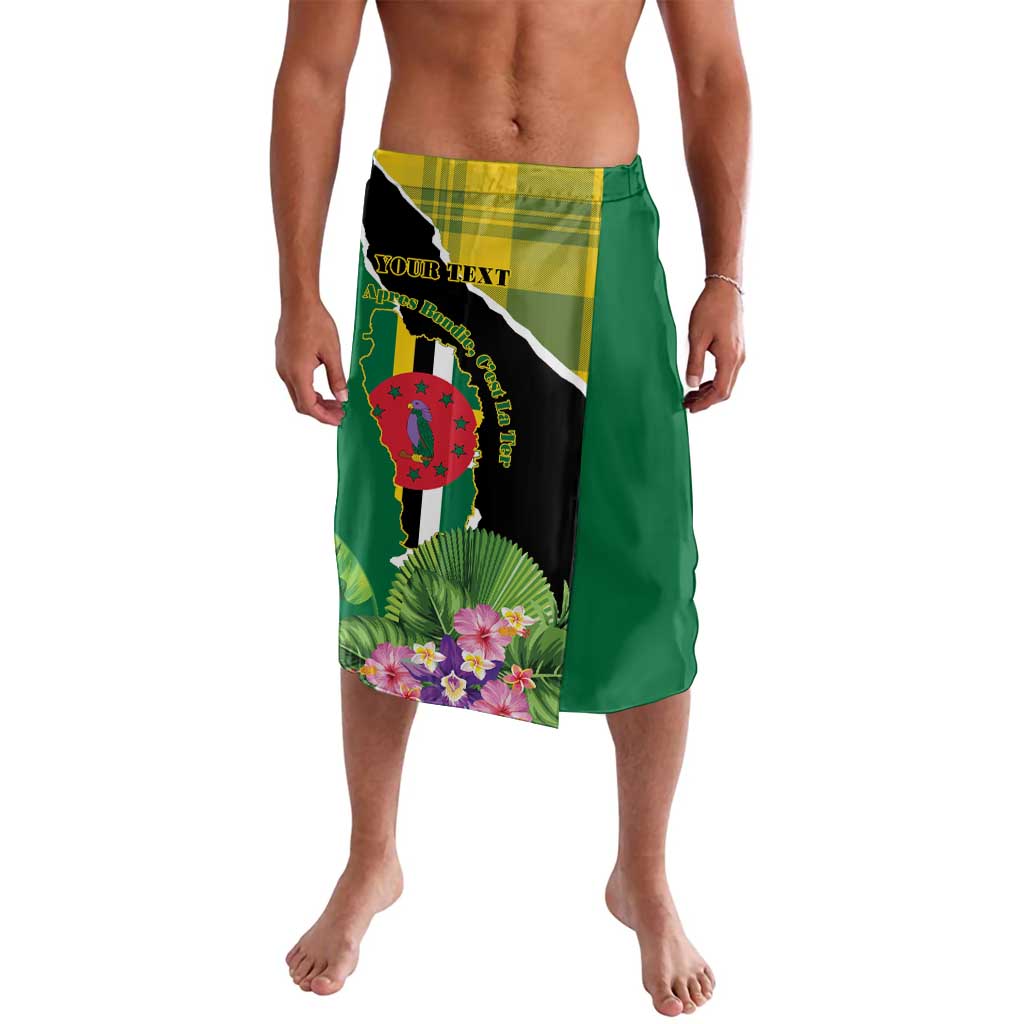 Personalised Dominica Independence Day Lavalava Sisserou Parrot With Tropical Flowers - Wonder Print Shop