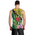 Personalised Dominica Independence Day Men Tank Top Sisserou Parrot With Tropical Flowers - Wonder Print Shop