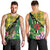 Personalised Dominica Independence Day Men Tank Top Sisserou Parrot With Tropical Flowers - Wonder Print Shop