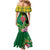 Personalised Dominica Independence Day Mermaid Dress Sisserou Parrot With Tropical Flowers - Wonder Print Shop