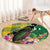 Personalised Dominica Independence Day Round Carpet Sisserou Parrot With Tropical Flowers