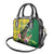 Personalised Dominica Independence Day Shoulder Handbag Sisserou Parrot With Tropical Flowers