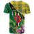 Personalised Dominica Independence Day T Shirt Sisserou Parrot With Tropical Flowers - Wonder Print Shop