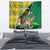 Personalised Dominica Independence Day Tapestry Sisserou Parrot With Tropical Flowers - Wonder Print Shop