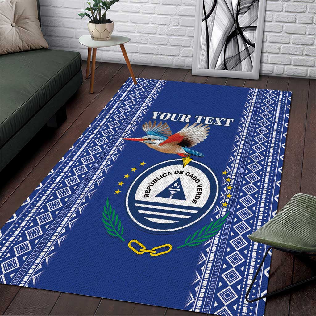 Personalised Cape Verde Area Rug Grey Headed Kingfisher - Coat Of Arms - Wonder Print Shop