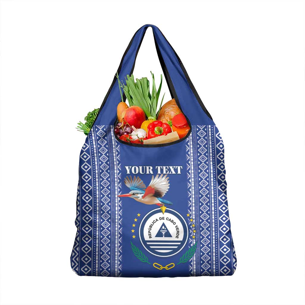 Personalised Cape Verde Grocery Bag Grey Headed Kingfisher - Coat Of Arms