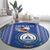 Personalised Cape Verde Round Carpet Grey Headed Kingfisher - Coat Of Arms