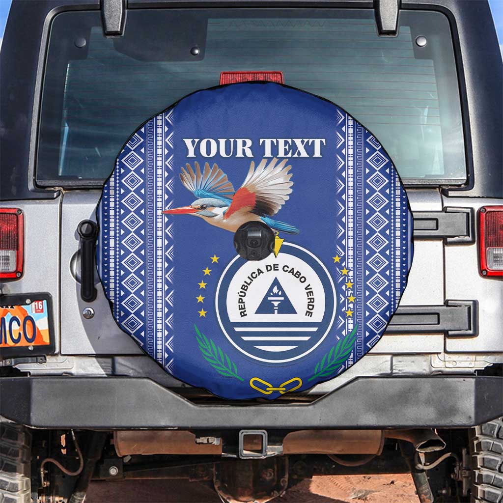 Personalised Cape Verde Spare Tire Cover Grey Headed Kingfisher - Coat Of Arms - Wonder Print Shop