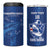 Custom Cape Verde Football 4 in 1 Can Cooler Tumbler Go Champions Tubaroes Azuis - Wonder Print Shop