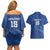 Custom Cape Verde Football Couples Matching Off Shoulder Short Dress and Hawaiian Shirt Go Champions Tubaroes Azuis - Wonder Print Shop