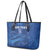 Custom Cape Verde Football Leather Tote Bag Go Champions Tubaroes Azuis - Wonder Print Shop