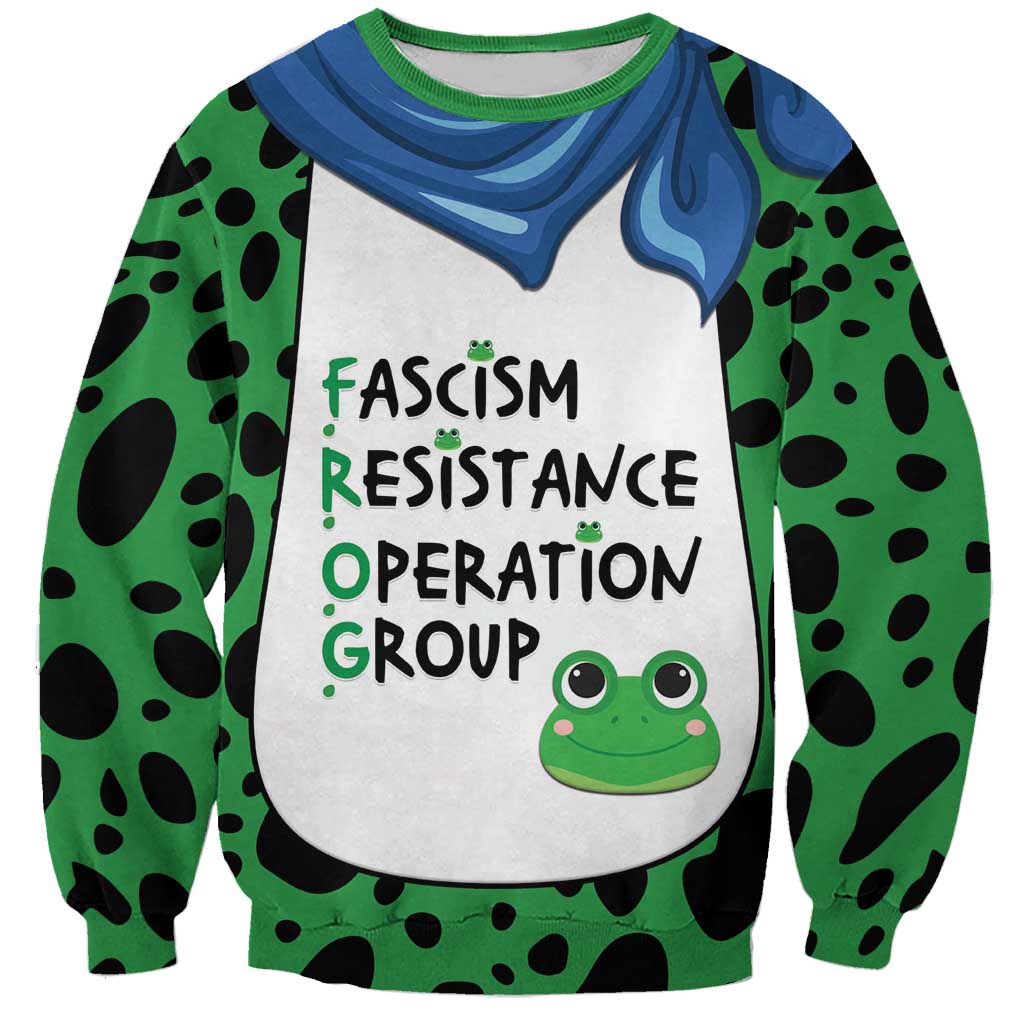Portland Frog Protest Sweatshirt Frog Costume Style - Wonder Print Shop