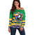 Brazil Christmas Off Shoulder Sweater Toco Toucan Flag Style - Wonder Print Shop