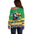 Brazil Christmas Off Shoulder Sweater Toco Toucan Flag Style - Wonder Print Shop