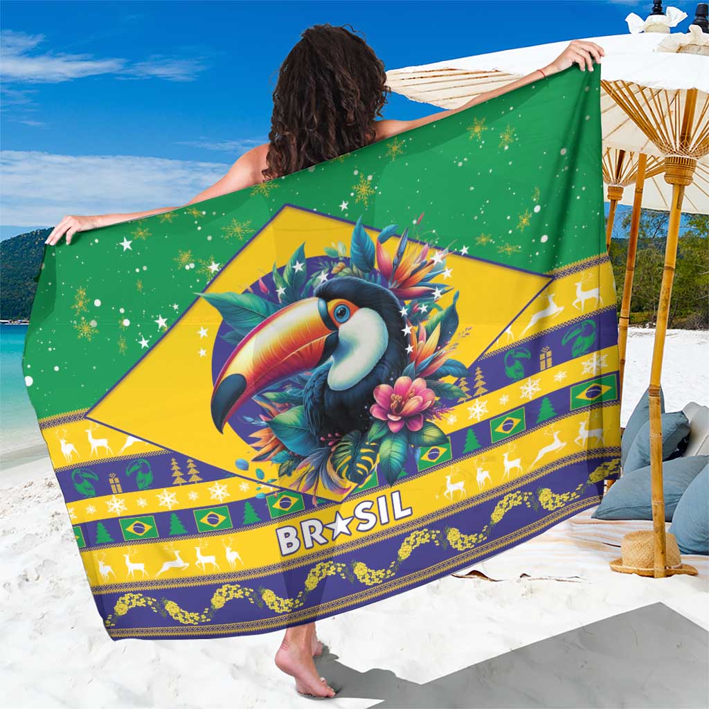 Brazil Christmas Sarong Toco Toucan Flag Style