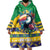 Brazil Christmas Wearable Blanket Hoodie Toco Toucan Flag Style