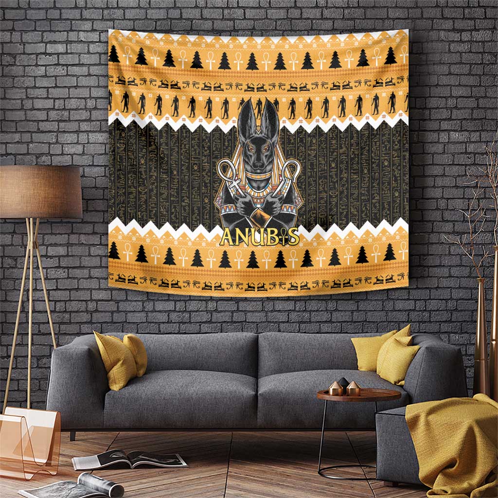 Ancient Egyptian Christmas Tapestry Anubis Eid Milad Majid