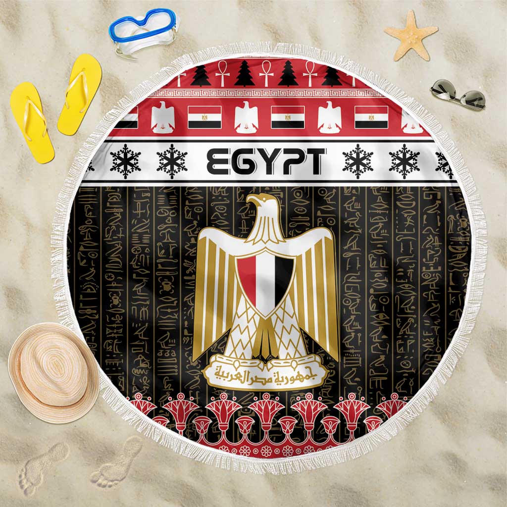 Egypt Christmas Beach Blanket Coat Of Arms Eid Milad Majid - Wonder Print Shop