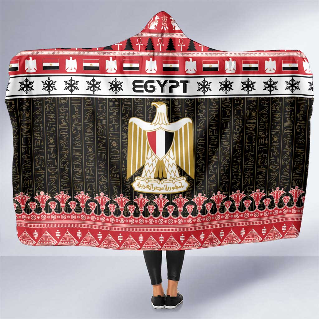 Egypt Christmas Hooded Blanket Coat Of Arms Eid Milad Majid