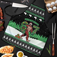 Funny Bigfoot 67 Six Seven Christmas Apron Squatching Through The Snow - Wonder Print Shop