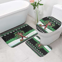 Funny Bigfoot 67 Six Seven Christmas Bathroom Set Squatching Through The Snow - Wonder Print Shop