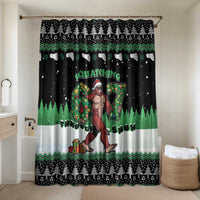 Funny Bigfoot 67 Six Seven Christmas Bathroom Set Squatching Through The Snow - Wonder Print Shop