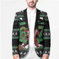 Funny Bigfoot 67 Six Seven Christmas Blazer Squatching Through The Snow - Wonder Print Shop