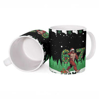 Funny Bigfoot 67 Six Seven Christmas Ceramic Mug Squatching Through The Snow - Wonder Print Shop