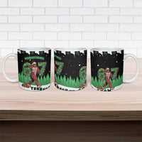 Funny Bigfoot 67 Six Seven Christmas Ceramic Mug Squatching Through The Snow - Wonder Print Shop