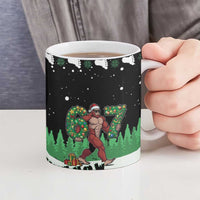 Funny Bigfoot 67 Six Seven Christmas Ceramic Mug Squatching Through The Snow - Wonder Print Shop