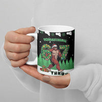 Funny Bigfoot 67 Six Seven Christmas Ceramic Mug Squatching Through The Snow - Wonder Print Shop
