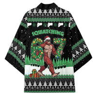 Funny Bigfoot 67 Six Seven Christmas Kimono Squatching Through The Snow - Wonder Print Shop