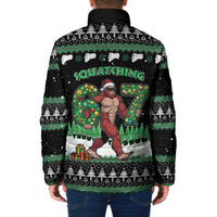 Funny Bigfoot 67 Six Seven Christmas Padded Jacket Squatching Through The Snow - Wonder Print Shop