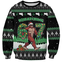 Funny Bigfoot 67 Six Seven Christmas Sweatshirt Squatching Through The Snow - Wonder Print Shop