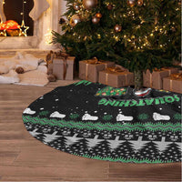 Funny Bigfoot 67 Six Seven Christmas Tree Skirt Squatching Through The Snow - Wonder Print Shop