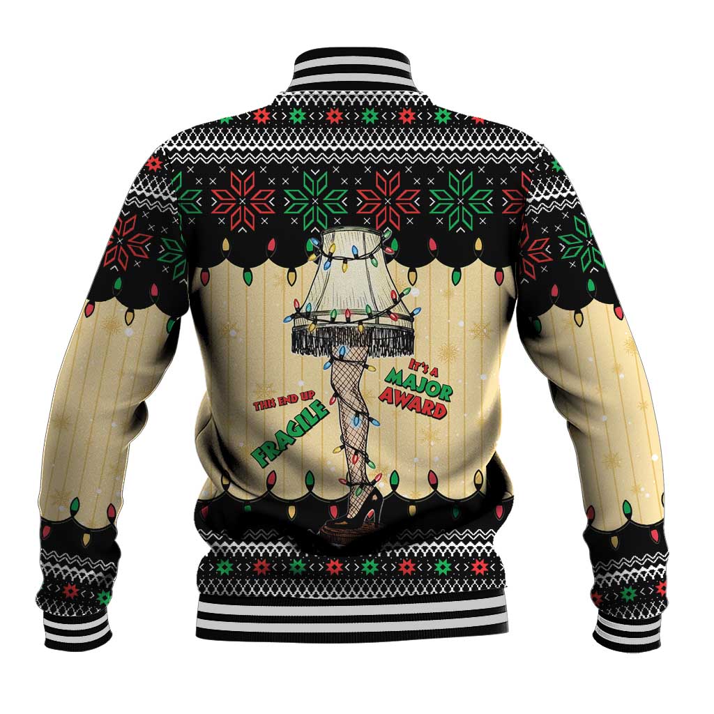 Christmas Story Baseball Jacket Fragile Leg Lamp - Wonder Print Shop