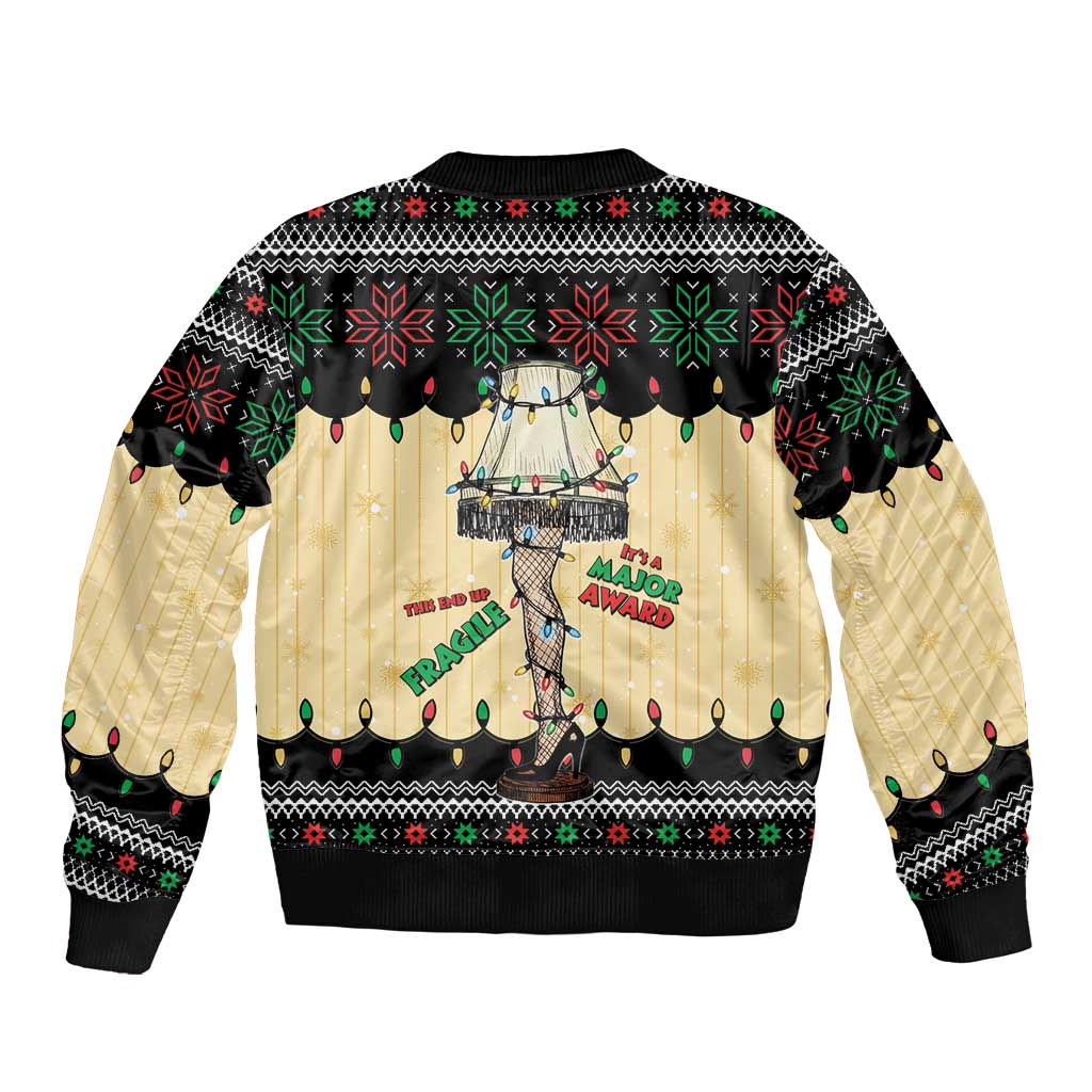 Christmas Story Bomber Jacket Fragile Leg Lamp - Wonder Print Shop