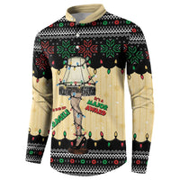 Christmas Story Button Sweatshirt Fragile Leg Lamp - Wonder Print Shop