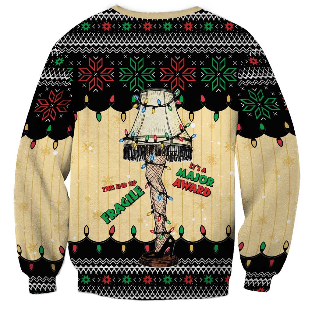 Christmas Story Sweatshirt Fragile Leg Lamp - Wonder Print Shop