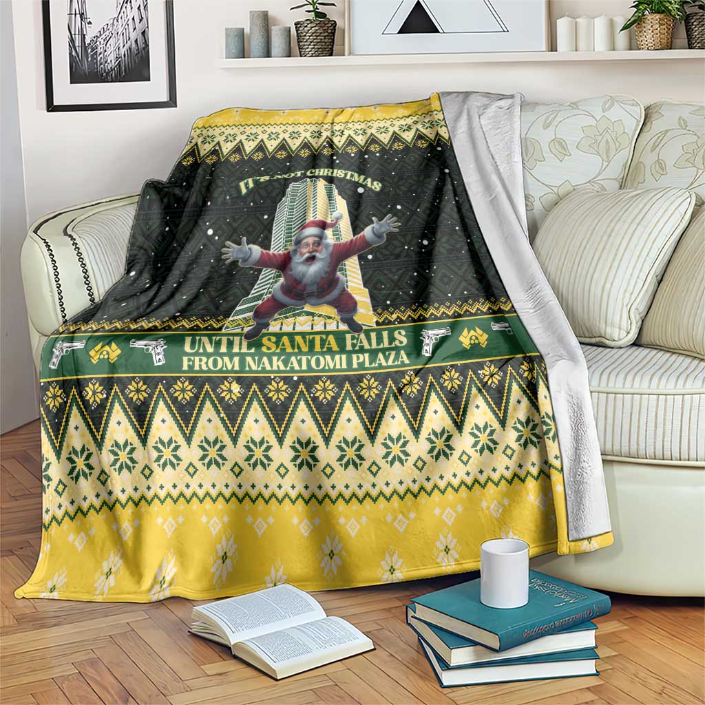 Nakatomi Plaza Blanket It's Not Xmas Until Santa Falls - Wonder Print Shop