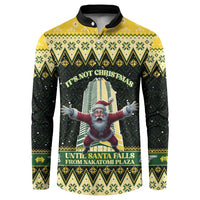 Personalised Nakatomi Plaza Button Sweatshirt It's Not Xmas Until Santa Falls - Wonder Print Shop