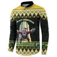 Personalised Nakatomi Plaza Button Sweatshirt It's Not Xmas Until Santa Falls - Wonder Print Shop