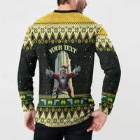 Personalised Nakatomi Plaza Button Sweatshirt It's Not Xmas Until Santa Falls - Wonder Print Shop