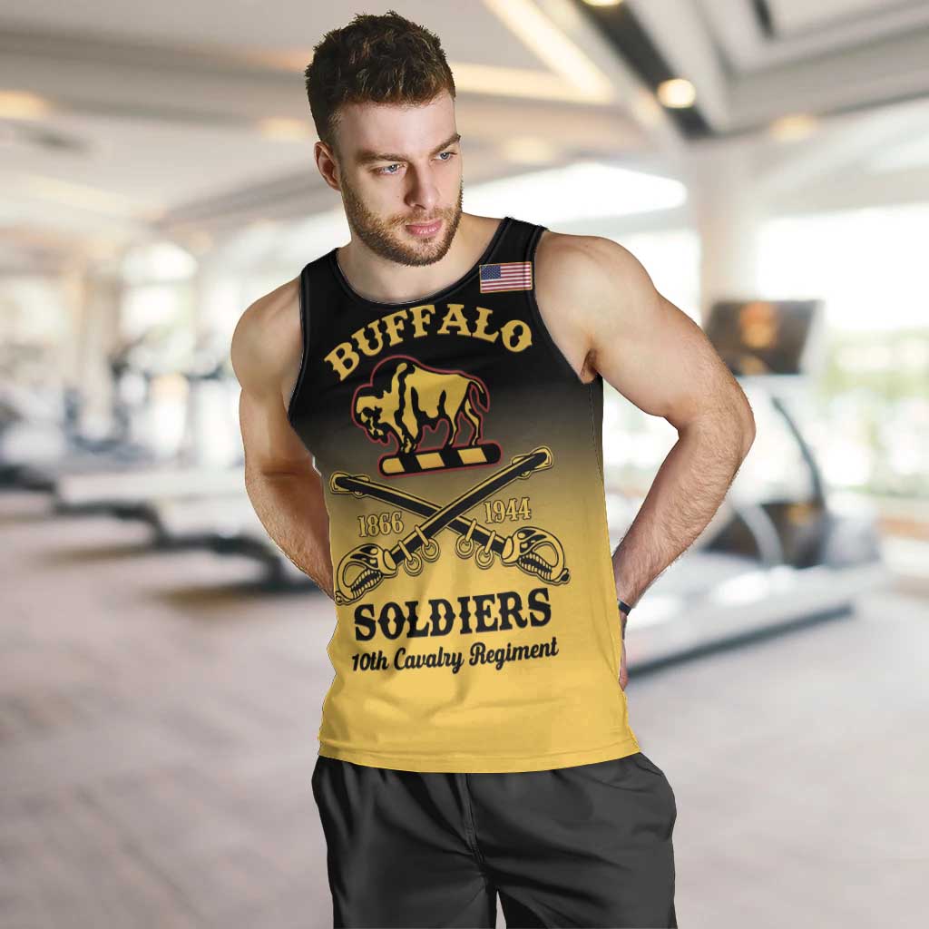 Personalised Buffalo Soldiers Men Tank Top 10th Cavalry Regiment