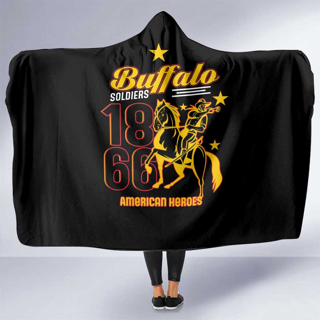 Buffalo Soldiers 9th and 10th Cavalry Hooded Blanket American Heroes