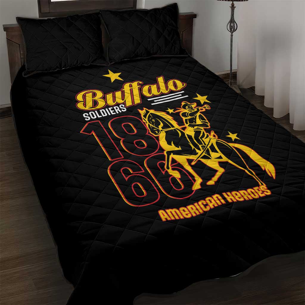 Buffalo Soldiers 9th and 10th Cavalry Quilt Bed Set American Heroes - Wonder Print Shop