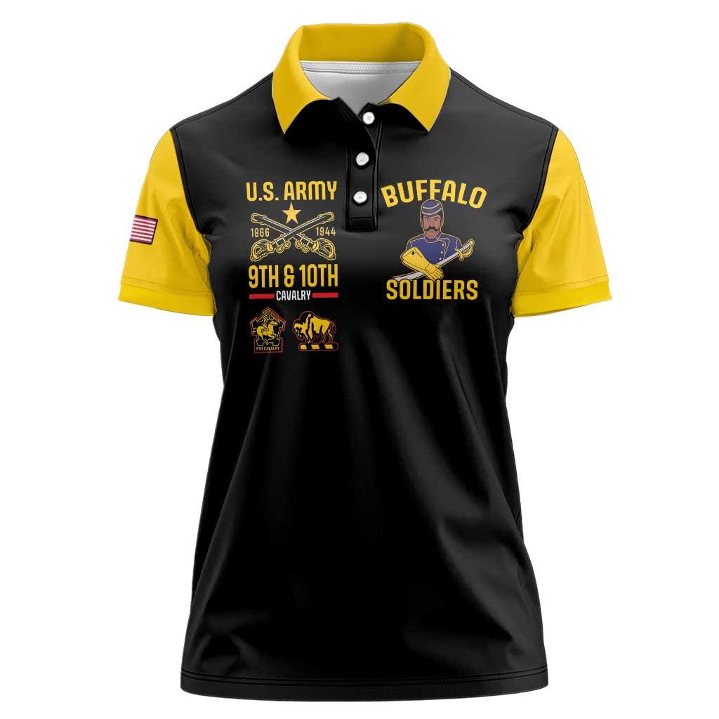 Buffalo Soldiers 9th and 10th Cavalry Women Polo Shirt American Heroes