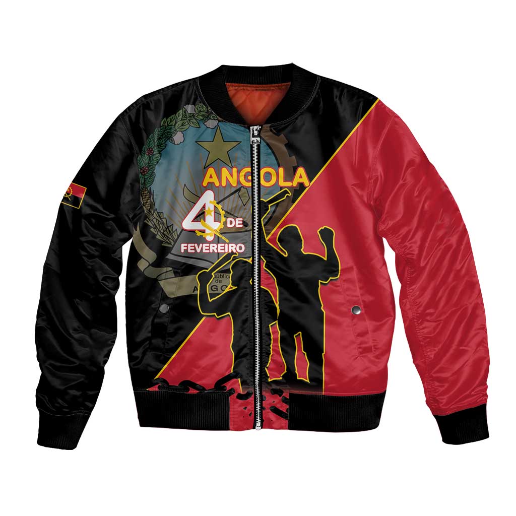 Personalised Angola Day of the Armed Struggle Bomber Jacket 4 De Fevereiro - Wonder Print Shop